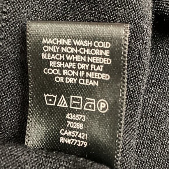 Ann Taylor Turtle-Neck Bell Sleeve Wool Blend Sweater S Black #177E - Picture 7 of 7